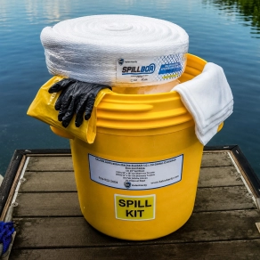 Spilltration® Marine BuckKit Spill Kit in 20 Gallon Overpack: SPL089