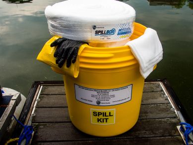 Spilltration® Marine BuckKit Spill Kit in 20 Gallon Overpack: SPL089