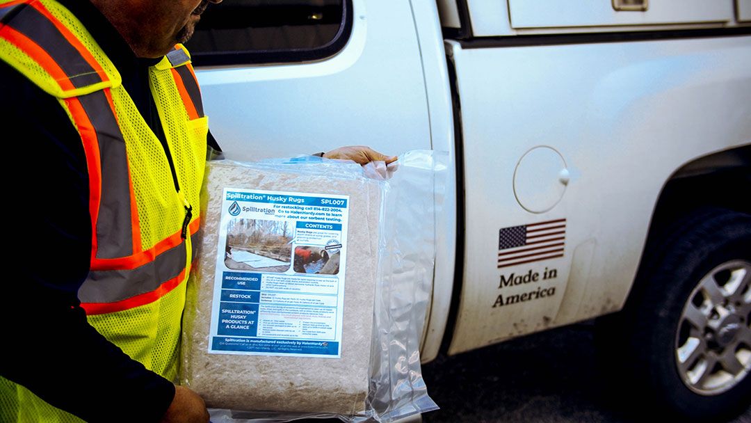 husky rug for Hydraulic Oil Cleanup