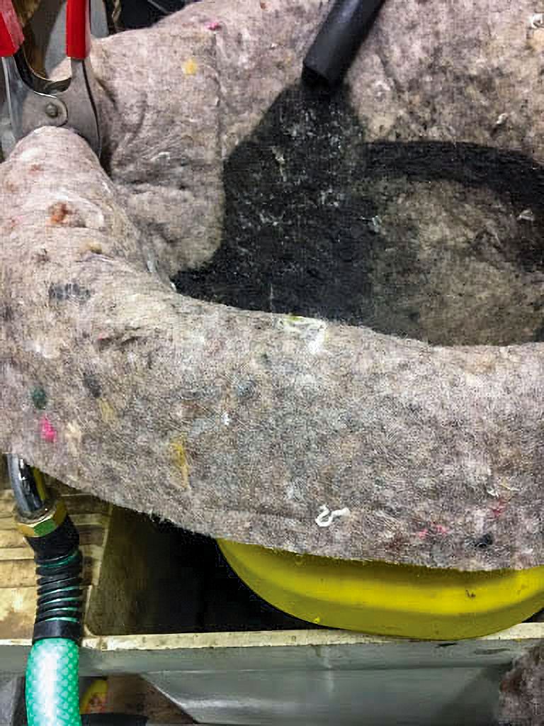 Basin lined with Spilltration® Husky material