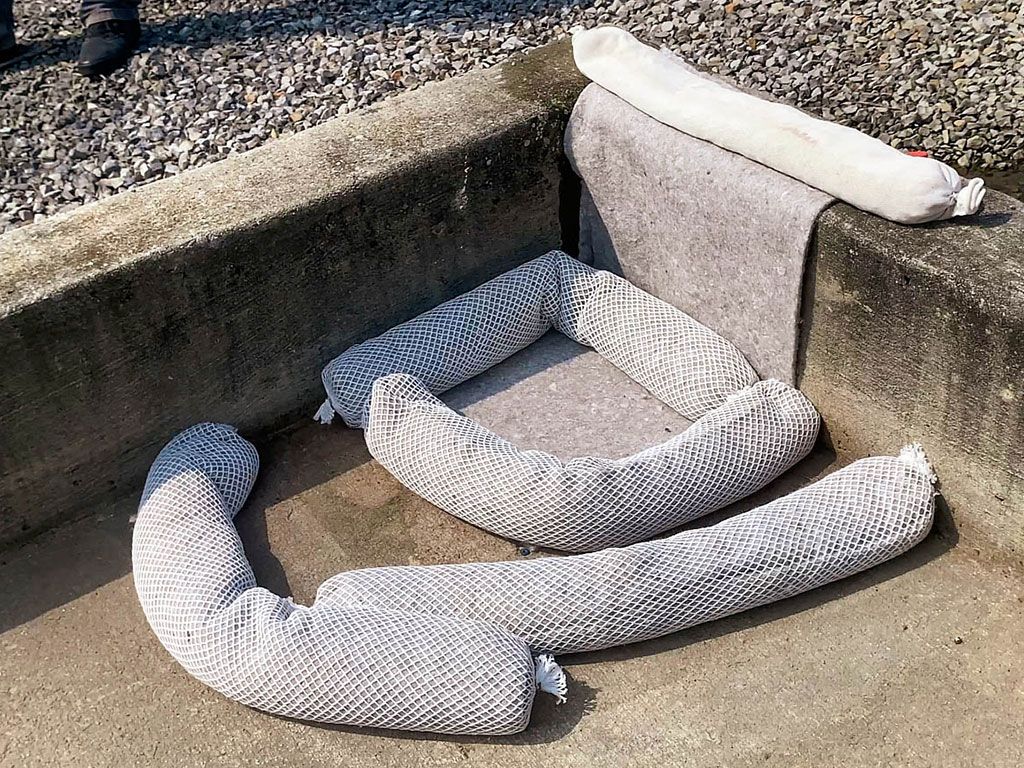 sediment control sock for secondary containment