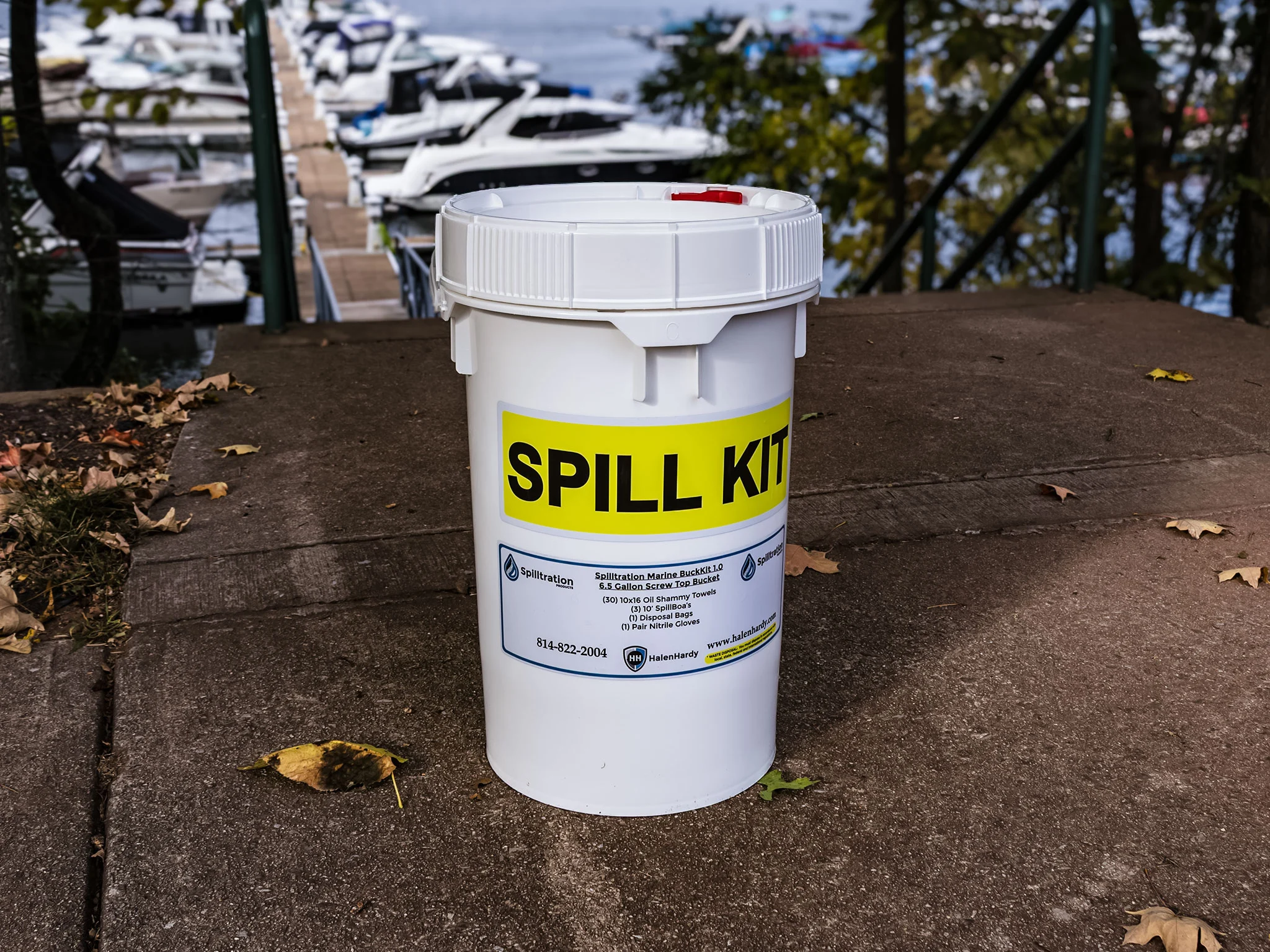 Spilltration® Marine BuckKit Spill Kit in 6.5 Gallon Bucket: SPL059