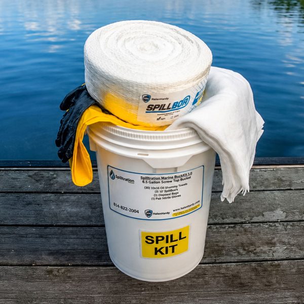 Spilltration® Marine Spill Kit in 6.5 Gallon Bucket: SPL059