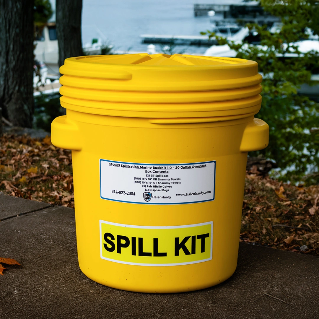 marine spill kit in 20 gallon overpack