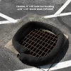 Flexible, 5" x 10' sock surrounding a 24" x 24" storm drain (SPL066)