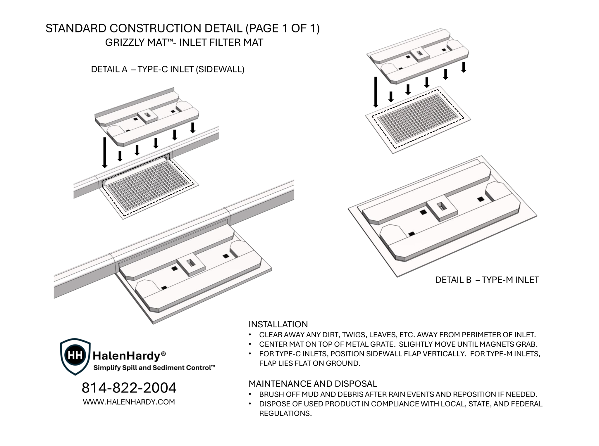 Grizzly Mat Construction Detail