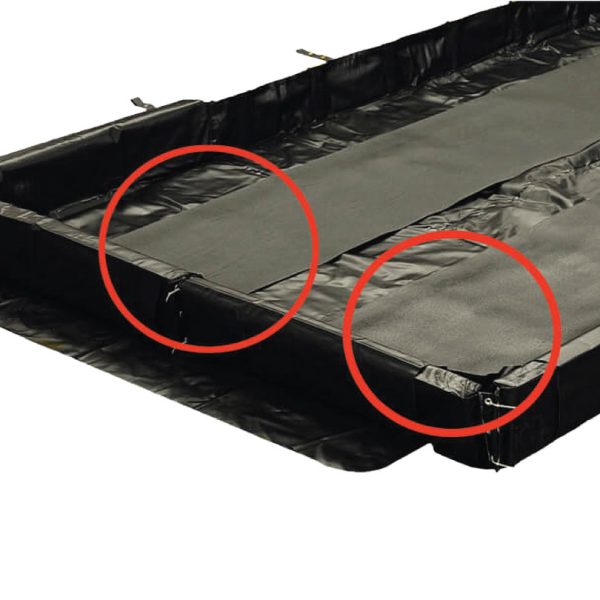 spill containment track strips