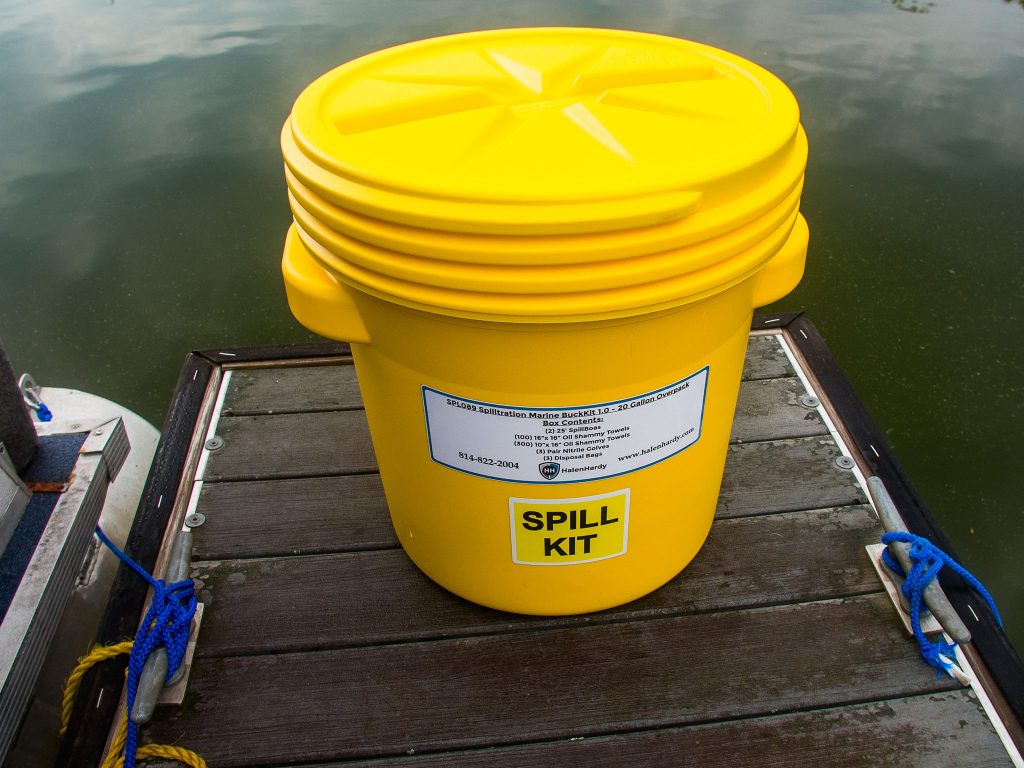 Marine Spill Kit in 20 Gallon Overpack Spilltration® Absorbent Products