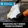 remove oily sheen from pavement shammy towels