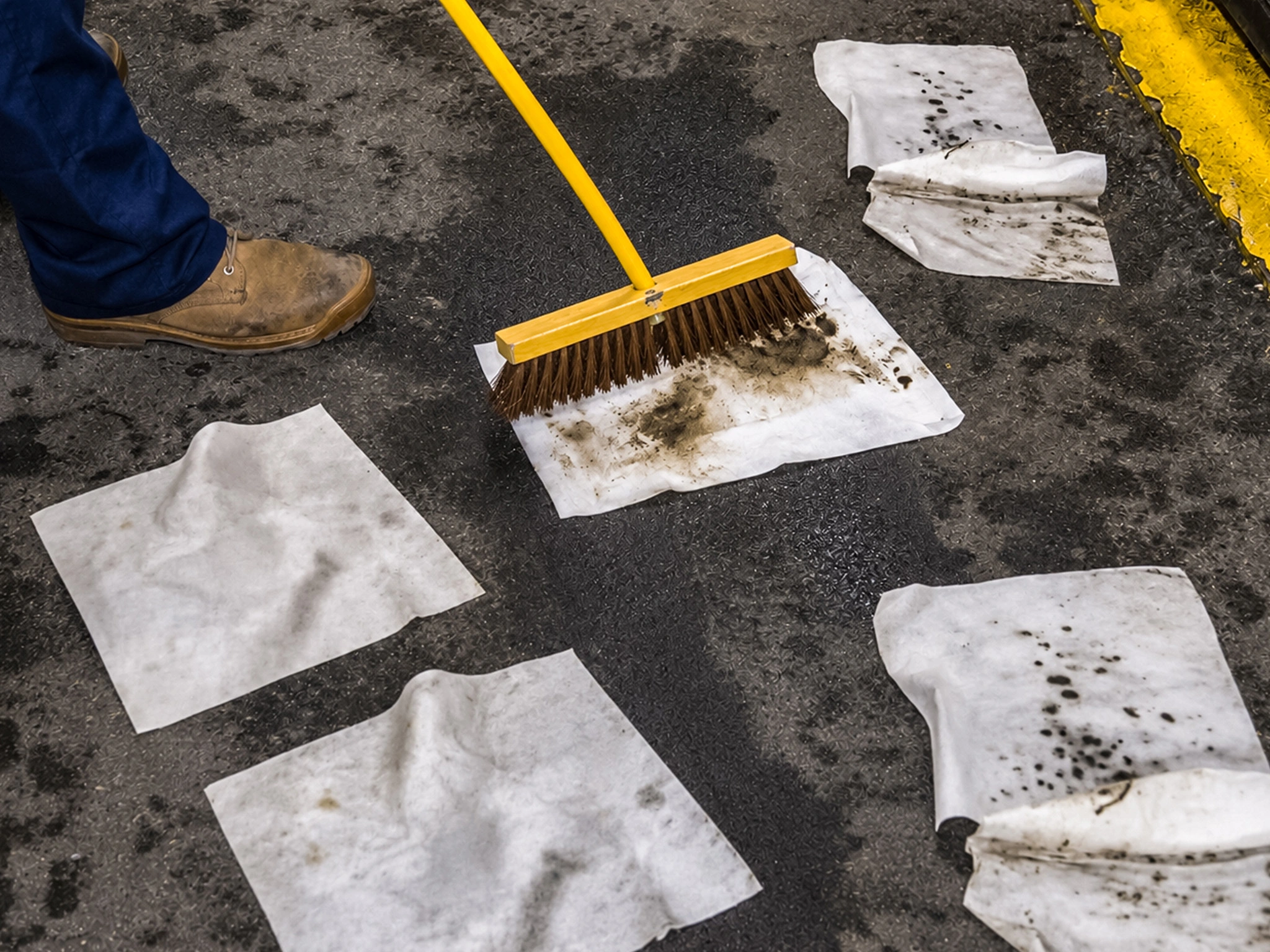 shammy oil towels for pavement cleanup