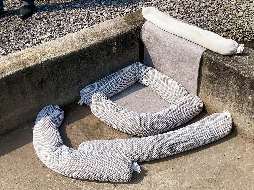 sediment control sock for secondary containment