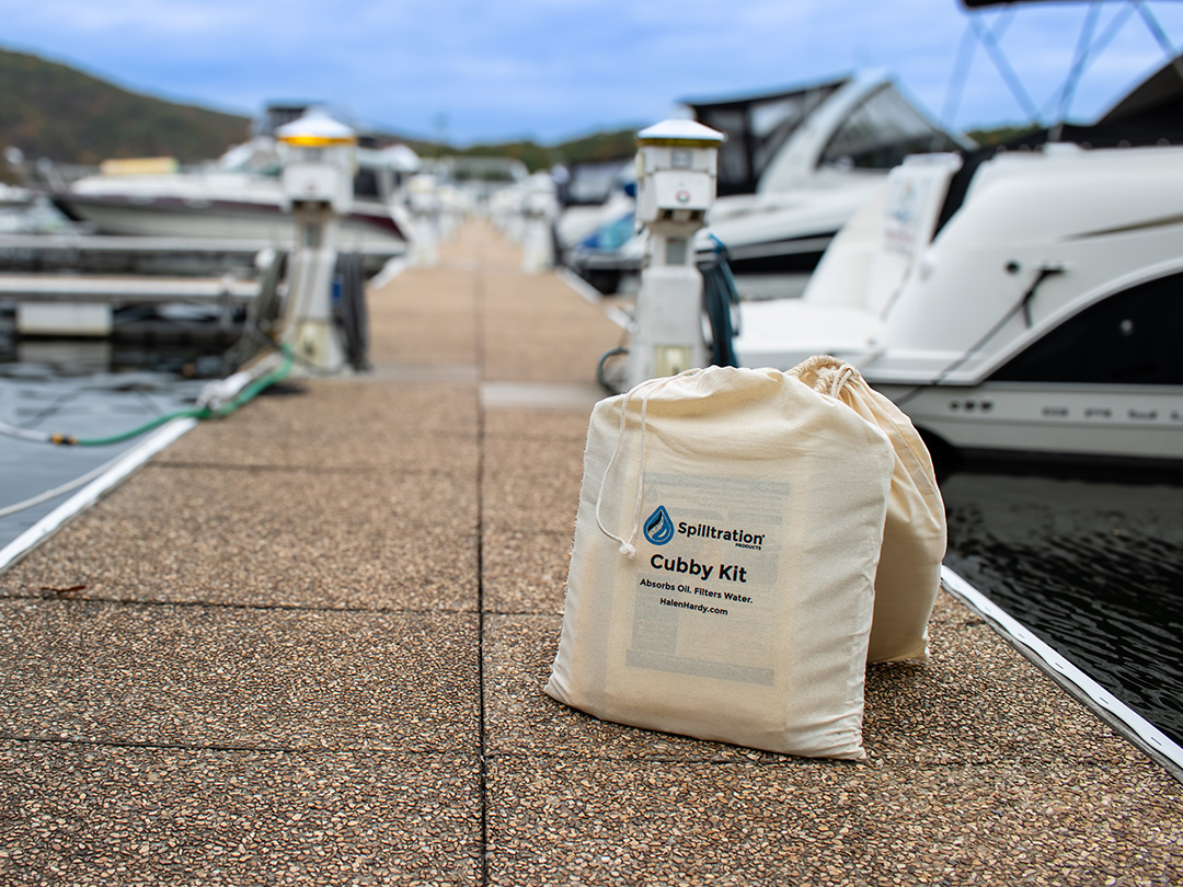 Spilltration® Marine Oil Spill Cubby Kit for boating