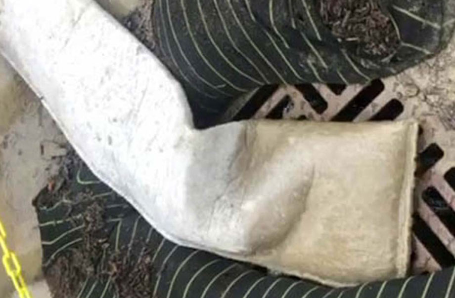 Use a Dewatering Sock to limit industrial stormwater pollutants