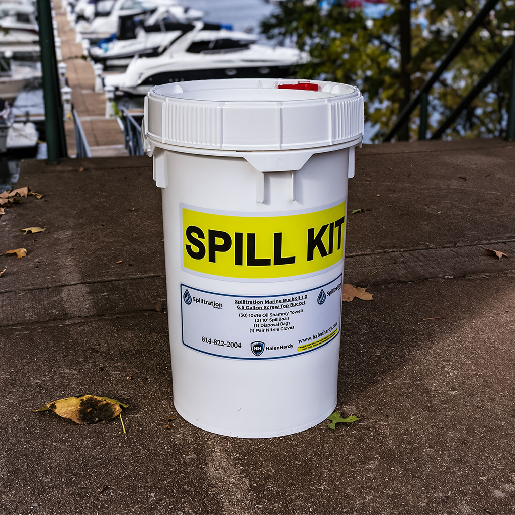 6.5 gallon bucket spill kit for marina